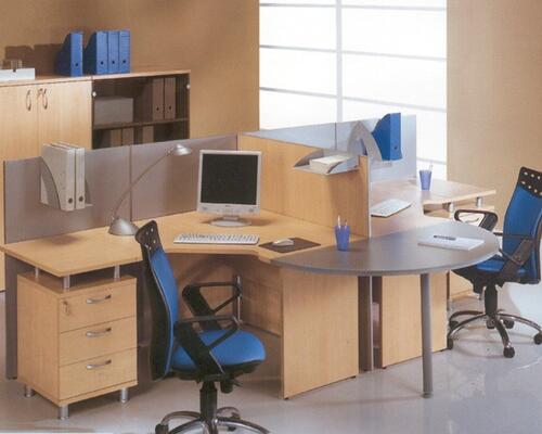 Комплект офисной мебели ЛДСП яблоня светлая